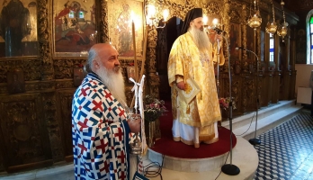 Ο Σεβ. Μητροπολίτης κ. Θεόκλητος στον ενοριακό ιερό ναό Αγ.Γεωργίου Καστανιάς.